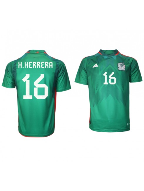 Mexiko Hector Herrera #16 Replika Hemmakläder VM 2022 Kortärmad